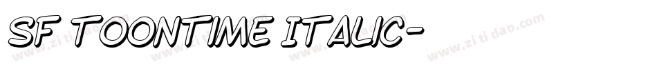 SF Toontime Italic字体转换